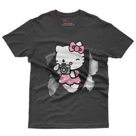 Hello kitty tee shirt - Cute funny graphic tees - Unisex novelty cotton t shirt - Lusy Store LLC