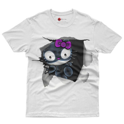 Hello kitty tee shirt - Cute funny graphic tees - Unisex novelty cotton t shirt - Lusy Store LLC