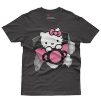 Hello kitty tee shirt - Cute funny graphic tees - Unisex novelty cotton t shirt - Lusy Store LLC