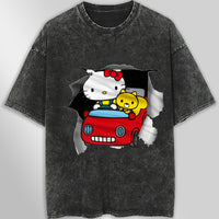 Hello kitty tee shirt - Cute funny graphic tees - Unisex wide sleeve style - Lusy Store LLC