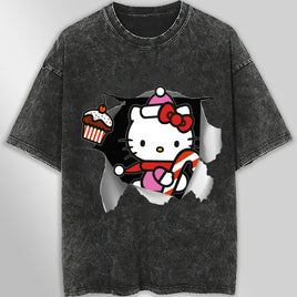 Hello kitty tee shirt - Cute funny graphic tees - Unisex wide sleeve style - Lusy Store LLC