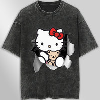 Hello kitty tee shirt - Cute funny graphic tees - Unisex wide sleeve style - Lusy Store LLC