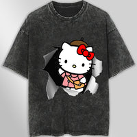 Hello kitty tee shirt - Cute funny graphic tees - Unisex wide sleeve style - Lusy Store LLC