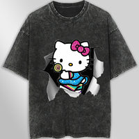 Hello kitty tee shirt - Cute funny graphic tees - Unisex wide sleeve style - Lusy Store LLC