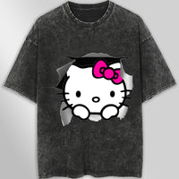 Hello kitty tee shirt - Cute funny graphic tees - Unisex wide sleeve style - Lusy Store LLC