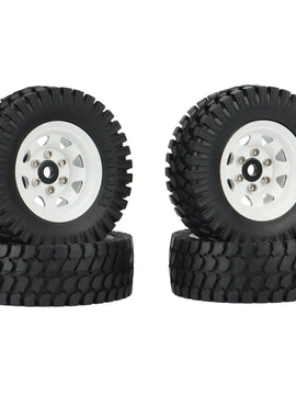 1.55 Metal Beadlock Wheel Rim Tire Set for 1/10 RC Crawler Car