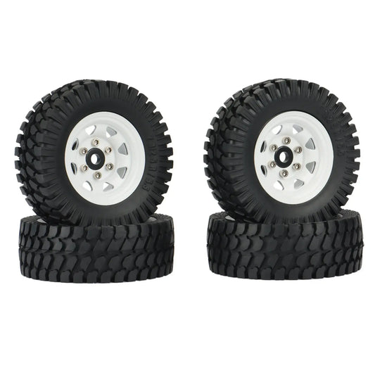 1.55 Metal Beadlock Wheel Rim Tire Set for 1/10 RC Crawler Car