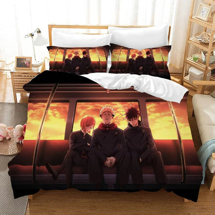 Jujutsu Kaisen Bedding Set Anime Duvet Cover Bed Linen Twin Queen King Single Size Bedding Gift - Lusy Store LLC