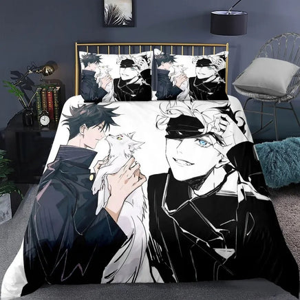 Jujutsu Kaisen Bedding Set Anime Duvet Cover Bed Linen Twin Queen King Single Size Bedding Gift - Lusy Store LLC