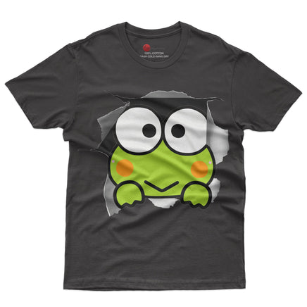 Keroppi tee shirt - Cute funny graphic tees - Unisex novelty cotton t shirt - Lusy Store LLC