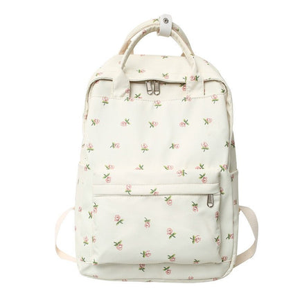 Korean Style Floral Schoolbag for Girls - Cute and Functional Backpack for Junior and Middle School Students - Lusy Store LLC