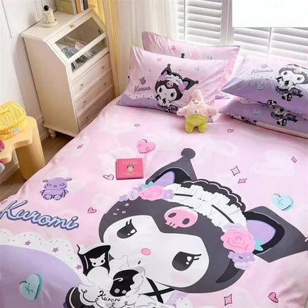 Kuromi Bedding Set Cute Duvet Cover Gifts Bedroom Decorations - Lusy Store LLC