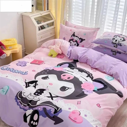 Kuromi Bedding Set Cute Duvet Cover Gifts Bedroom Decorations - Lusy Store LLC