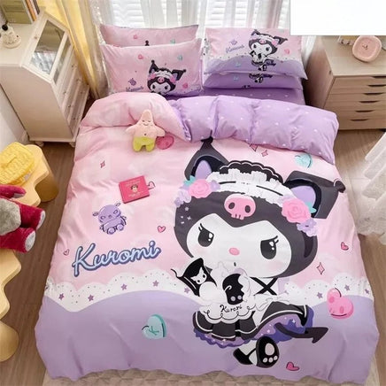 Kuromi Bedding Set Cute Duvet Cover Gifts Bedroom Decorations - Lusy Store LLC