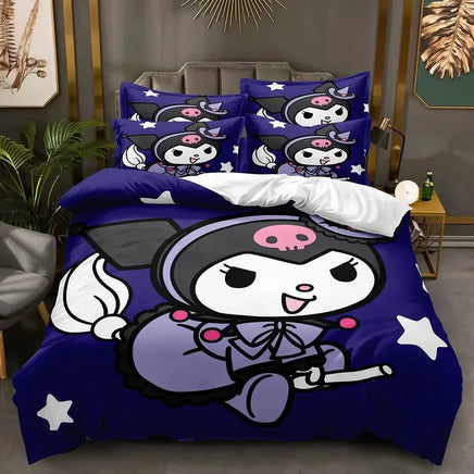 Kuromi Bedspread Quilt Cover Bedding Set Cosplay Accessories Children's Gifts - Lusy Store LLC