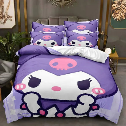 Kuromi Bedspread Quilt Cover Bedding Set Cosplay Accessories Children's Gifts - Lusy Store LLC