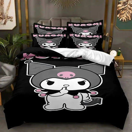 Kuromi Bedspread Quilt Cover Bedding Set Cosplay Accessories Children's Gifts - Lusy Store LLC