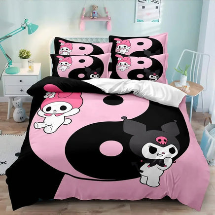 Kuromi Bedspread Quilt Cover Bedding Set Cosplay Accessories Children's Gifts - Lusy Store LLC