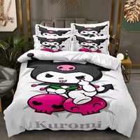 Kuromi Bedspread Quilt Cover Bedding Set Cosplay Accessories Children's Gifts - Lusy Store LLC