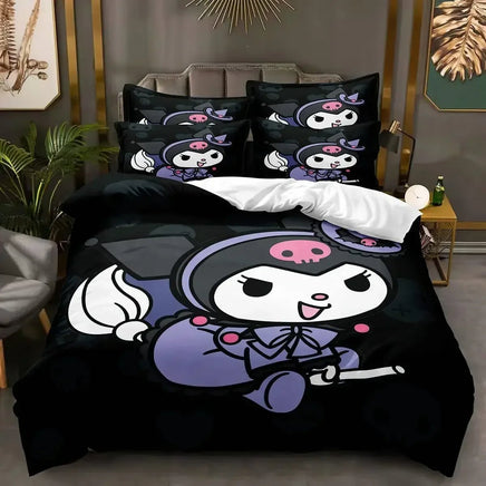 Kuromi Bedspread Quilt Cover Bedding Set Cosplay Accessories Children's Gifts - Lusy Store LLC