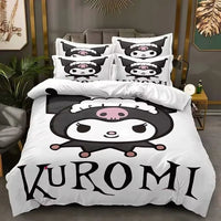 Kuromi Bedspread Quilt Cover Bedding Set Cosplay Accessories Children's Gifts - Lusy Store LLC