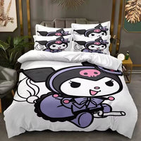 Kuromi Bedspread Quilt Cover Bedding Set Cosplay Accessories Children's Gifts - Lusy Store LLC