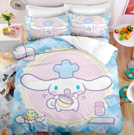 Kuromi Bedspread Quilt Cover Bedding Set Cosplay Accessories Children's Gifts - Lusy Store LLC