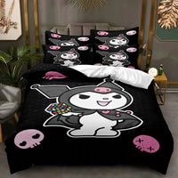 Kuromi Bedspread Quilt Cover Bedding Set Cosplay Accessories Children's Gifts - Lusy Store LLC