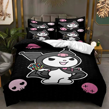 Kuromi Bedspread Quilt Cover Bedding Set Cosplay Accessories Children's Gifts - Lusy Store LLC