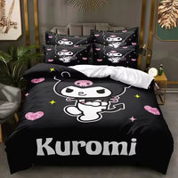 Kuromi Bedspread Quilt Cover Bedding Set Cosplay Accessories Children's Gifts - Lusy Store LLC