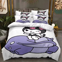 Kuromi Bedspread Quilt Cover Bedding Set Cosplay Accessories Children's Gifts - Lusy Store LLC