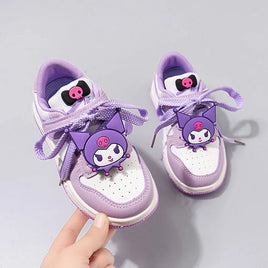 Kuromi Children's Casual Shoes Girls Cute Cartoon Comfortable Board Shoes Breathable Non Slip - Lusy Store LLC