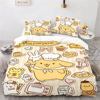 Kuromi Hello Kitty Duvet Cover Bedding Set Single Double Size Various Designs Gift Boys Girls Room Decor - Lusy Store LLC