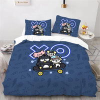 Kuromi Hello Kitty Duvet Cover Bedding Set Single Double Size Various Designs Gift Boys Girls Room Decor - Lusy Store LLC