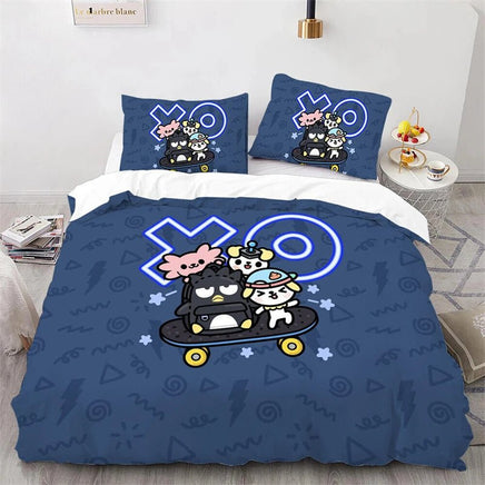 Kuromi Hello Kitty Duvet Cover Bedding Set Single Double Size Various Designs Gift Boys Girls Room Decor - Lusy Store LLC