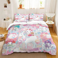 Kuromi Melody Duvet Cover Family Children's Room Decoration Single Double Multiple Sizes - Lusy Store LLC