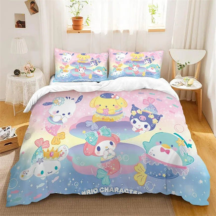 Kuromi Melody Duvet Cover Family Children's Room Decoration Single Double Multiple Sizes - Lusy Store LLC