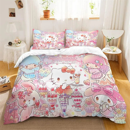 Kuromi Melody Duvet Cover Family Children's Room Decoration Single Double Multiple Sizes - Lusy Store LLC