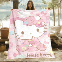 Kuromi Melody Hello Kitty Blanket For Sofas Bedroom Living Rooms Travel Picnics - Lusy Store LLC