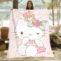 Kuromi Melody Hello Kitty Blanket For Sofas Bedroom Living Rooms Travel Picnics - Lusy Store LLC