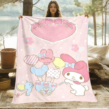 Kuromi Melody Hello Kitty Blanket For Sofas Bedroom Living Rooms Travel Picnics - Lusy Store LLC