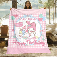 Kuromi Melody Hello Kitty Blanket For Sofas Bedroom Living Rooms Travel Picnics - Lusy Store LLC