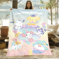 Kuromi Melody Hello Kitty Blanket For Sofas Bedroom Living Rooms Travel Picnics - Lusy Store LLC