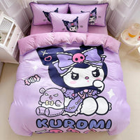 Kuromi My Melody Duvet Cover Girl Children Cartoon Cute Bedding Set for Bedroom Decoration - Lusy Store LLC