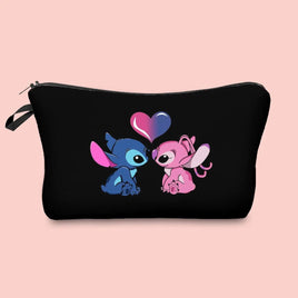 Large Capacity Cartoon Disney Stitch Makeup Bag for Girls - Multifunctional Cosmetic Storage Case - Lusy Store LLC