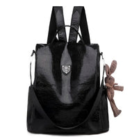 Leather Backpack Anti Theft Women Backpacks Soft Leather Casual Lides Shoulder Bag - Lusy Store LLC