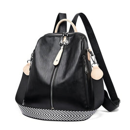 Leather Backpack Fashion Backpack Soft Leather Travel Dayback - Lusy Store LLC