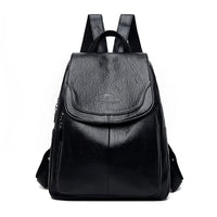 Leather Backpack Fashion Female Shoulder Bag Mochilas School Bags For Teenage Girls - Lusy Store LLC