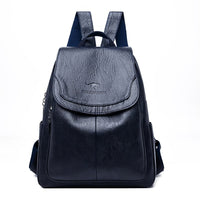 Leather Backpack Fashion Female Shoulder Bag Mochilas School Bags For Teenage Girls - Lusy Store LLC