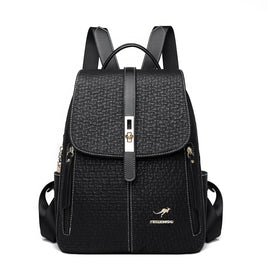 Leather Backpack Female High Quality School Bag Ladies Travel Bags Mochilas - Lusy Store LLC